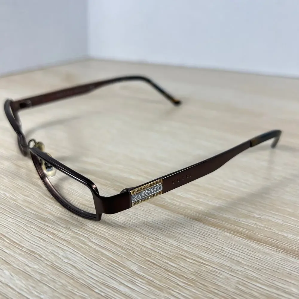 Gucci GG2769/STRASS NDE Eyeglasses Rhinestones Dark Brown Metal Frame 51-17-135